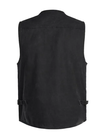 Middle-Aged And Elderly Men's Vest Multi-Pocket Loose Plus Size Outdoor Fishing Photojournalist Waistcoat