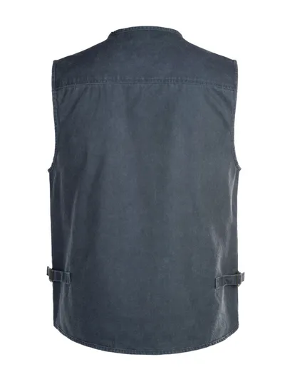 Middle-Aged And Elderly Men's Vest Multi-Pocket Loose Plus Size Outdoor Fishing Photojournalist Waistcoat