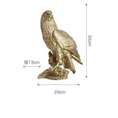 Nordic Light Luxury Living Room Golden Resin Craft Decoration