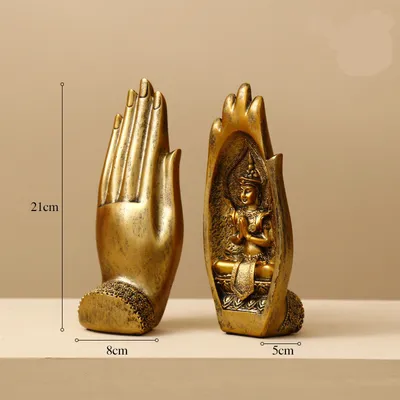 Nordic Light Luxury Living Room Golden Resin Craft Decoration