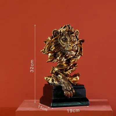 Nordic Light Luxury Living Room Golden Resin Craft Decoration