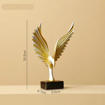 Nordic Light Luxury Living Room Golden Resin Craft Decoration