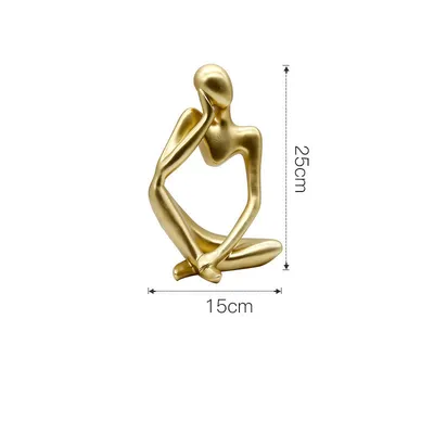 Nordic Light Luxury Living Room Golden Resin Craft Decoration
