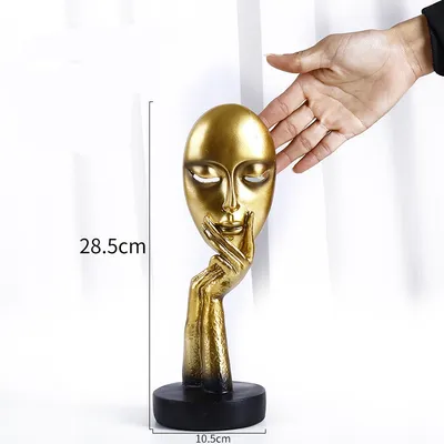 Nordic Light Luxury Living Room Golden Resin Craft Decoration