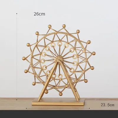 Nordic Light Luxury Living Room Golden Resin Craft Decoration