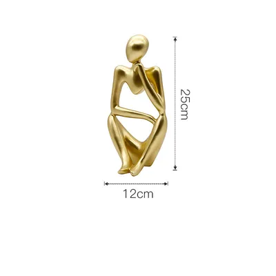 Nordic Light Luxury Living Room Golden Resin Craft Decoration