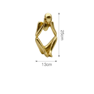 Nordic Light Luxury Living Room Golden Resin Craft Decoration