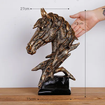 Nordic Light Luxury Living Room Golden Resin Craft Decoration
