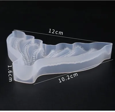 Crystal Epoxy Mould Three Dimensional Big Fish Tail Mould