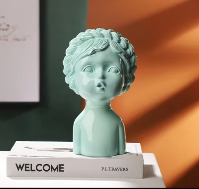 Nordic sculpture portrait creative decoration living room art abstract statue soft decoration porch model house crafts