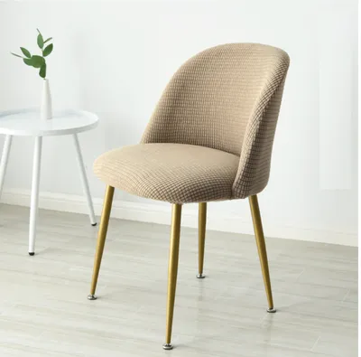Short Back Round Bottom Seat Covers Wing Back King Curved Dining Chair Covers For kitchen Hotel Home Party Banquet