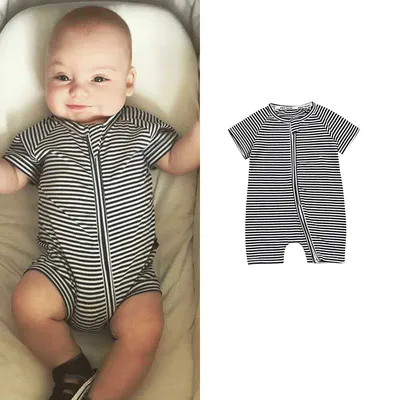 Kids Tales Summer Short-Sleeved One-Piece Baby Cotton Romper Baby Outing Clothes Romper Pattern Mixed Batch