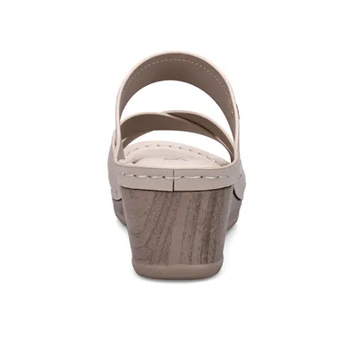 Casual And Comfortable European And American Large Size Slope Heel Slippers Women