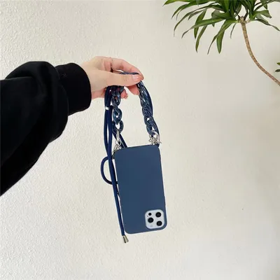 Back Cover For 11 12 Pro Max, With Lanyard Chain, Acrylic, For  XR XS Max 7 8 Plus X