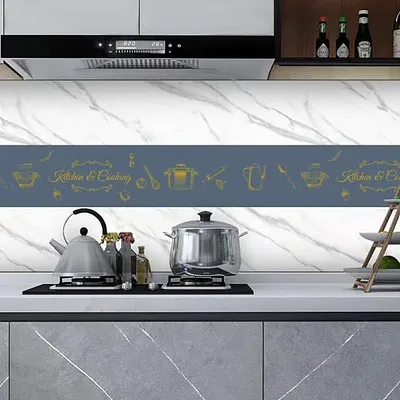 Cartoon Self-adhesive Wallpaper Kitchen High Temperature Resistant, Easy To Scrub, Oil Proof Stickers, Non-fading, Refurbished Decorative Wallpaper Stickers Thick