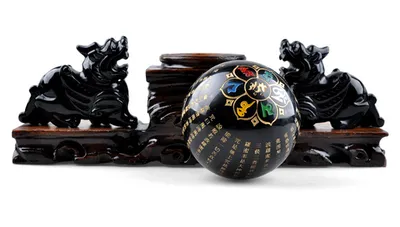 Obsidian Pixiu Array Decoration Six-Character Mantra Office And Home Decoration