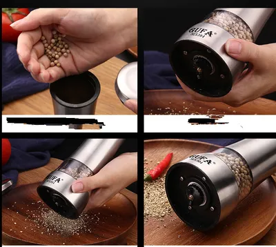 Creative Pepper Grinder 304 Stainless Steel Kitchen Utensils Ceramic Core Pepper Grinder Salt Grinder Manual Grinder Bottle