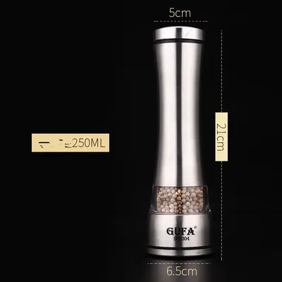 Creative Pepper Grinder 304 Stainless Steel Kitchen Utensils Ceramic Core Pepper Grinder Salt Grinder Manual Grinder Bottle