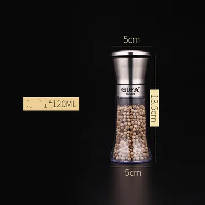 Creative Pepper Grinder 304 Stainless Steel Kitchen Utensils Ceramic Core Pepper Grinder Salt Grinder Manual Grinder Bottle
