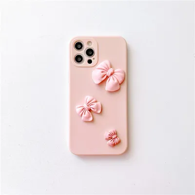 Girly Heart Stereo Bowknot Phone Case