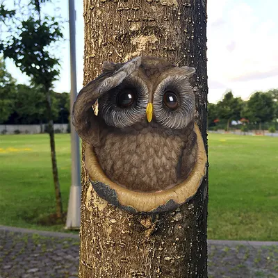 Resin Decoration Owl Easter Outdoor Creative Props Crafts Cartoon Animal Pendant