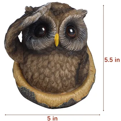 Resin Decoration Owl Easter Outdoor Creative Props Crafts Cartoon Animal Pendant