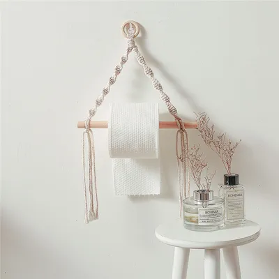 Bohemian Hand-woven Tapestry Cotton Thread Wall Hanging Home Storage Storage
