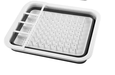 Folding Drainage Dish Rack Kitchen Shelves Multifunctional Dishware, Chopsticks and Cutlery Storage Dishware Storage Dish Rack
