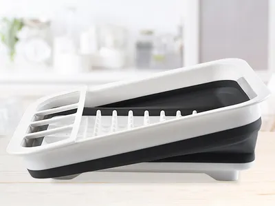 Folding Drainage Dish Rack Kitchen Shelves Multifunctional Dishware, Chopsticks and Cutlery Storage Dishware Storage Dish Rack