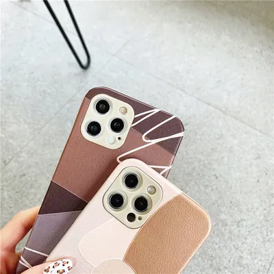 Geometric Stitching Color Cell Phone Case Soft