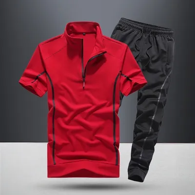Short Sleeved Set Men's Summer Sportswear Two-piece Set