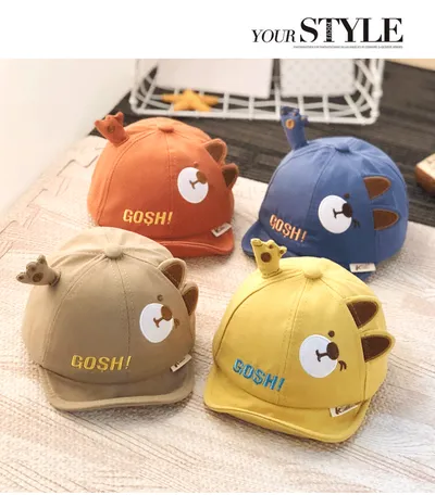 Spring Baby Hat Lovely Cartoon Kids Girl Boy Basket Cap Summer Infant Sunhat