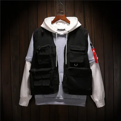 Photography Vest Multi-Pocket Tooling Custom Printed Embroidered Word Reporter Director Male And Female Work Clothes