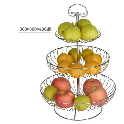 حزمة رف ثلاثية الطبقات من Snacks متعددة الوظائف