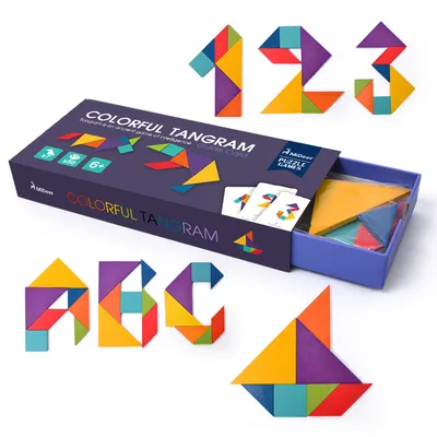 Children's Board Game Creative Tangram Puzzle Wooden Toy