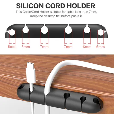 Desktop Data Cable Organizer Silicone Creative Gift Storage Cable Winder Plug Holder