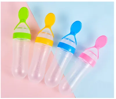 Baby Spoon Bottle Feeder Dropper Silicone Spoons for Feeding Medicine Kids Toddler Cutlery Utensils Children Accessories Newborn