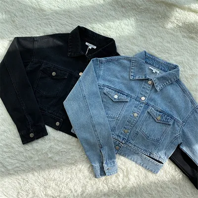 Retro Distressed Loose Small Thin Jacket Short Denim Jacket
