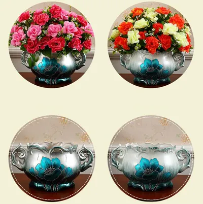 Home Living Room Table Decoration Crafts American Ornaments Ceramic Simulation Small Dry Vase Flower Insert