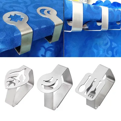 Thick Stainless Steel Tablecloth Clip Butterfly Flower Tablecloth Clip Tablecloth Fixing Clip Leaf Moon Non-slip Dining Table Clip