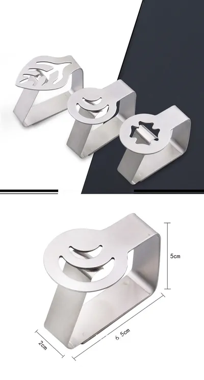 Thick Stainless Steel Tablecloth Clip Butterfly Flower Tablecloth Clip Tablecloth Fixing Clip Leaf Moon Non-slip Dining Table Clip