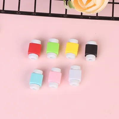 Mobile Phone Cable Protective Sleeve, Earphone Data Cable Charger Protector, Pure Color Anti-Broken Cable Winder Protection