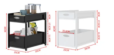 Kitchen Sink Shelves Can Be Pulled Mesa Ambry Things Pull Basket Frame Household Daquan Storage Frame