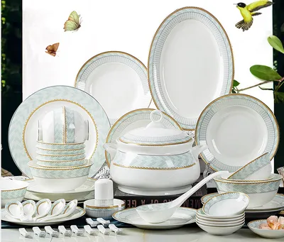 Bowl Household Tableware Ceramic Dishes Plate Single Free Matching Rice Bowl Set Bowl Gift Bone China Noodle Soup Bowl