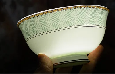 Bowl Household Tableware Ceramic Dishes Plate Single Free Matching Rice Bowl Set Bowl Gift Bone China Noodle Soup Bowl