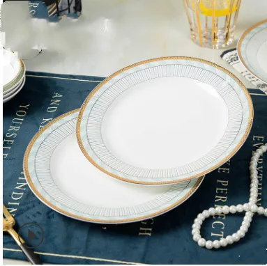 Bowl Household Tableware Ceramic Dishes Plate Single Free Matching Rice Bowl Set Bowl Gift Bone China Noodle Soup Bowl