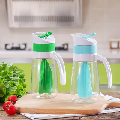 زجاجة سلطة بمقبض كوب خلط سلطة المطبخ توابل منزلية زجاجة خلط بلاستيكية زجاجة كاتشب