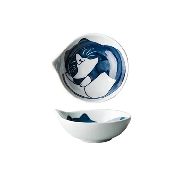 Japanese Cartoon Tableware Cute Cat  And High Value Household Water Drop Rice Bowl