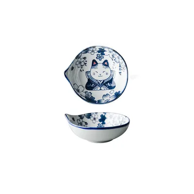 Japanese Cartoon Tableware Cute Cat  And High Value Household Water Drop Rice Bowl