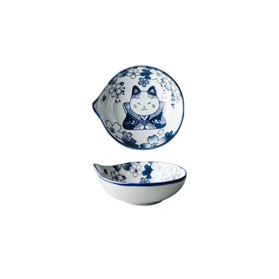 Japanese Cartoon Tableware Cute Cat  And High Value Household Water Drop Rice Bowl